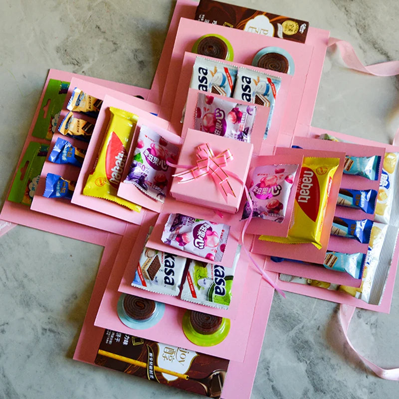 SUENTA Überraschungsbox Für Liebste Mit Gratis Schmetterlingen Rosa