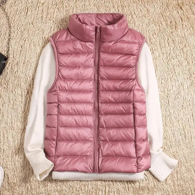 SUENTA Aura | Ultraleichte Daunenweste – warm und stylisch, ideal für Outdoor-Aktivitäten. Rosa