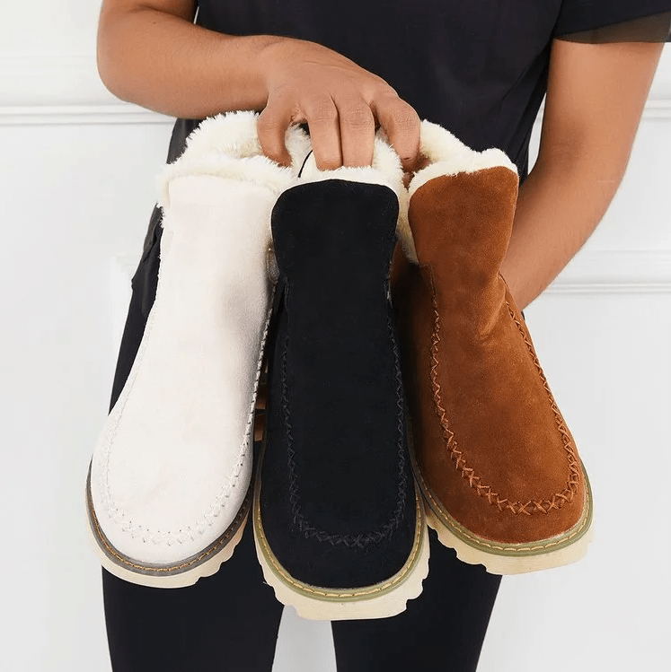 SUENTA Damen Winterschuhe Komfortabel Kuschelige Weich Warm Sohle - Winterstiefel