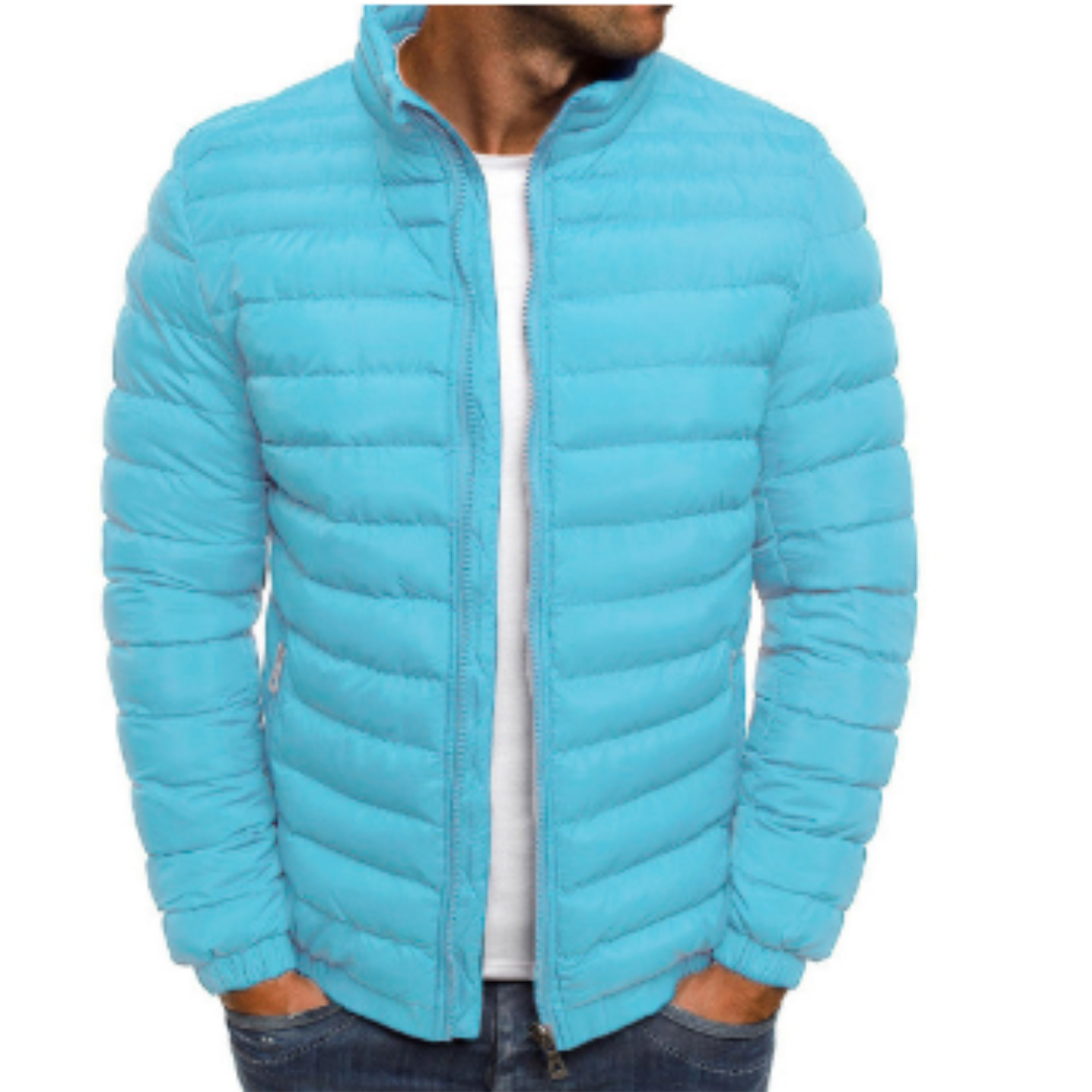 SUENTA Herren Winter Puffer Jacke Maximale Wärme Stil Und Komfort Himmel Blau
