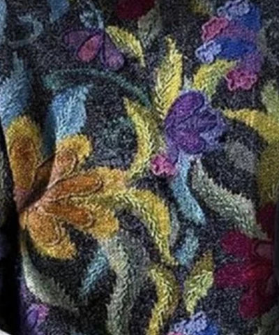SUENTA Blumenpullover Stilvolles Blumenmuster Aus Baumwolle
