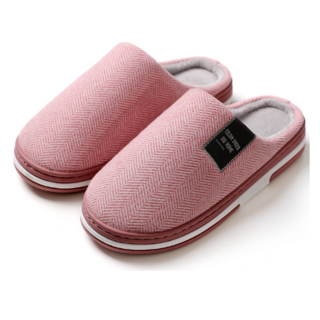 SUENTA Freizeit Hausschuhe Unisex Warm Bequeme Passform Material Rosa