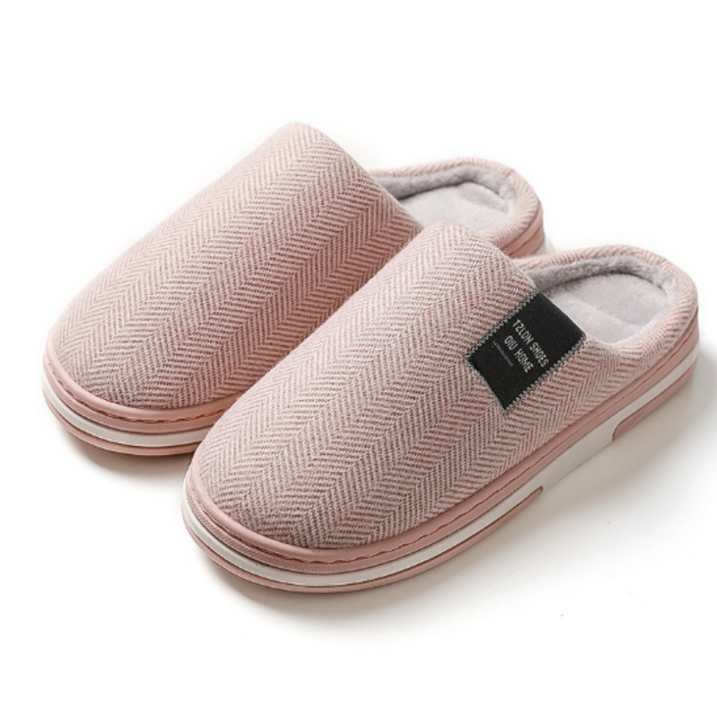 SUENTA Freizeit Hausschuhe Unisex Warm Bequeme Passform Material Pfirsich
