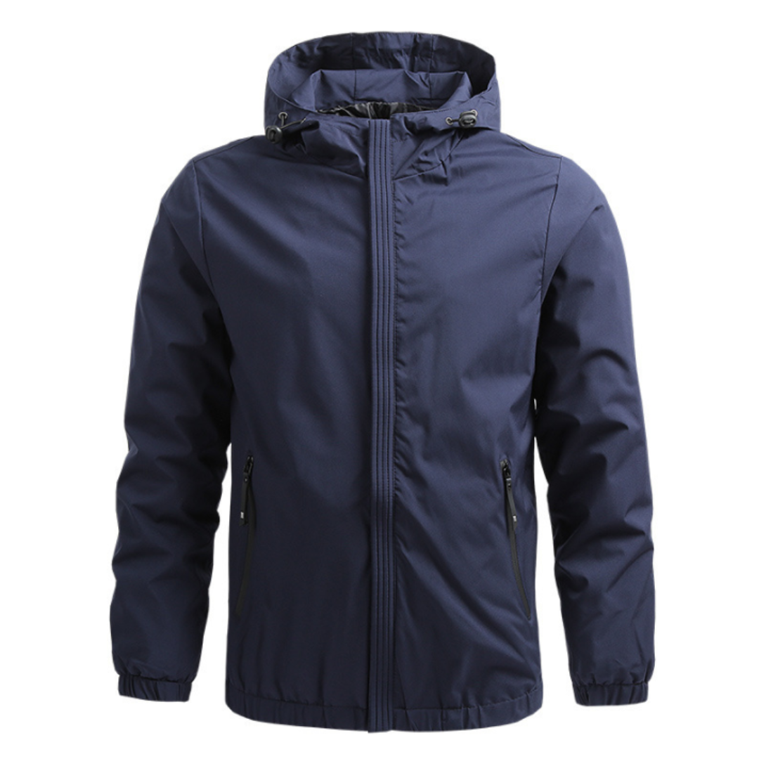 SUENTA Herren Leichte Kapuzen Outdoor Jacke Windbreaker Schutz Blau