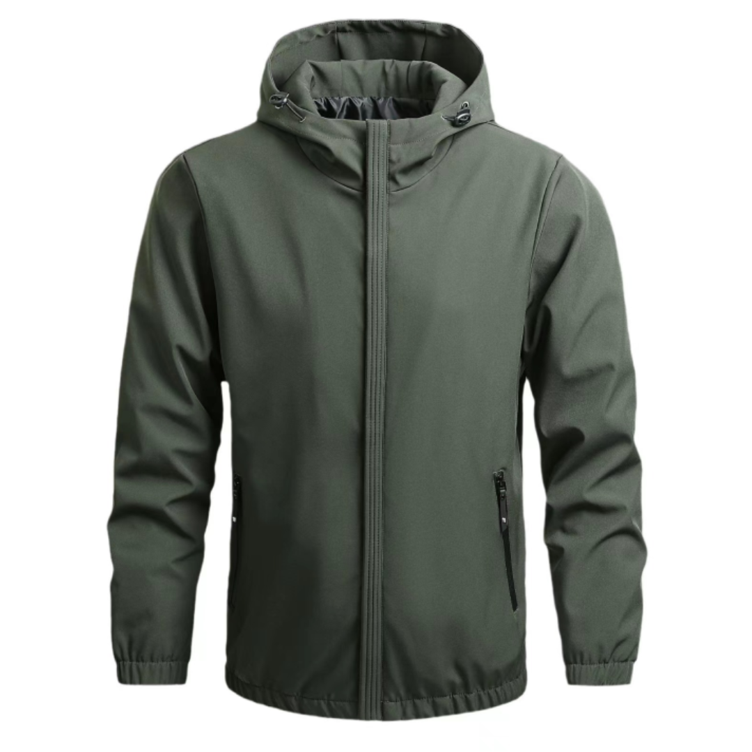 SUENTA Herren Leichte Kapuzen Outdoor Jacke Windbreaker Schutz