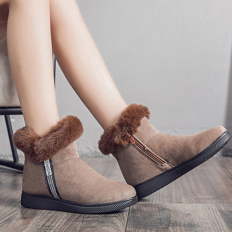 SUENTA Damen Kuschelige Schuhe mit Innenfutter Bequem Warm - Winterstiefel