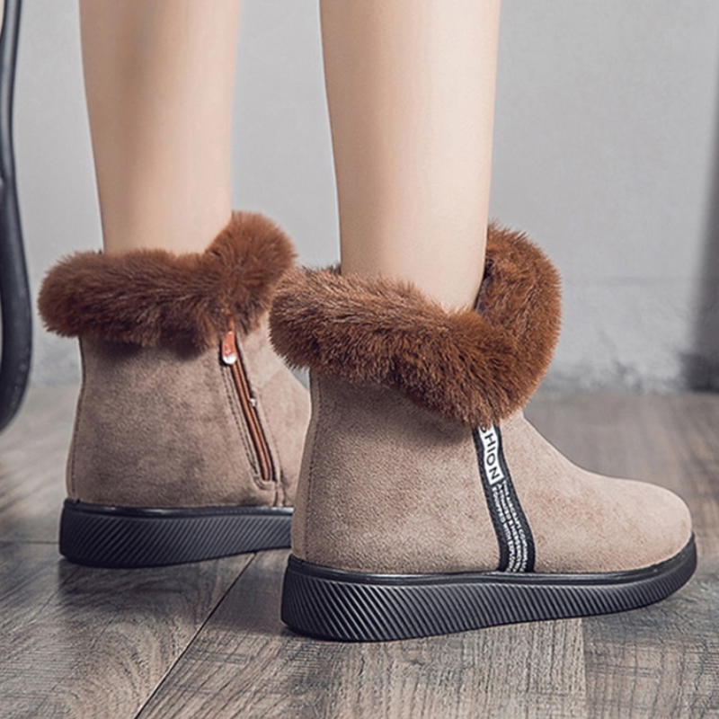 SUENTA Damen Kuschelige Schuhe mit Innenfutter Bequem Warm - Winterstiefel