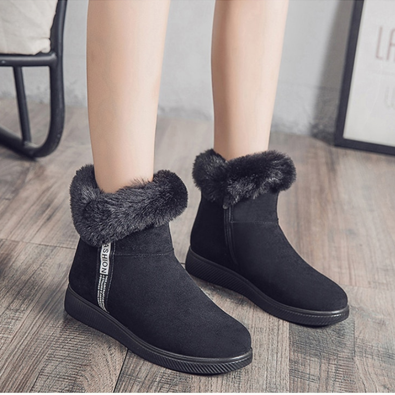 SUENTA Damen Kuschelige Schuhe mit Innenfutter Bequem Warm - Winterstiefel