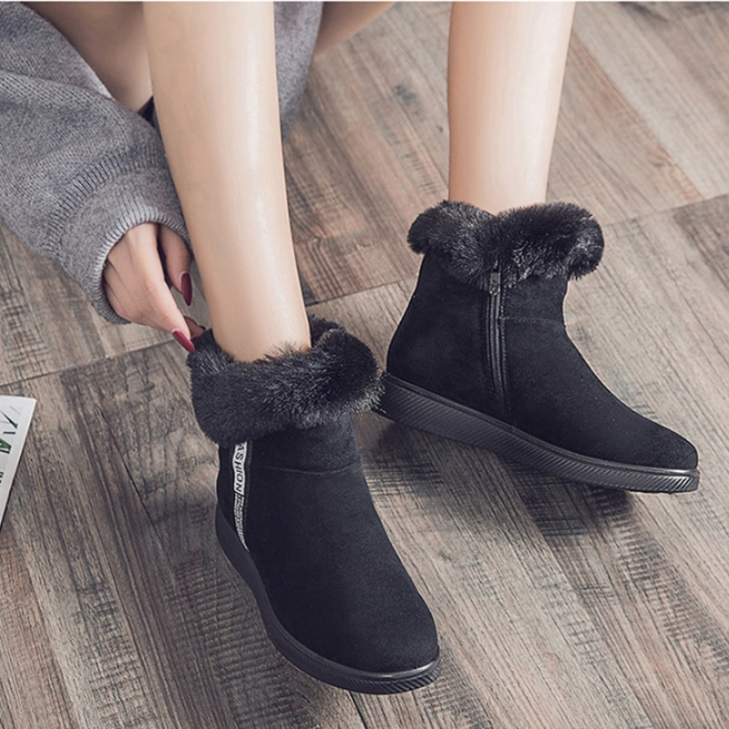 SUENTA Damen Kuschelige Schuhe mit Innenfutter Bequem Warm - Winterstiefel