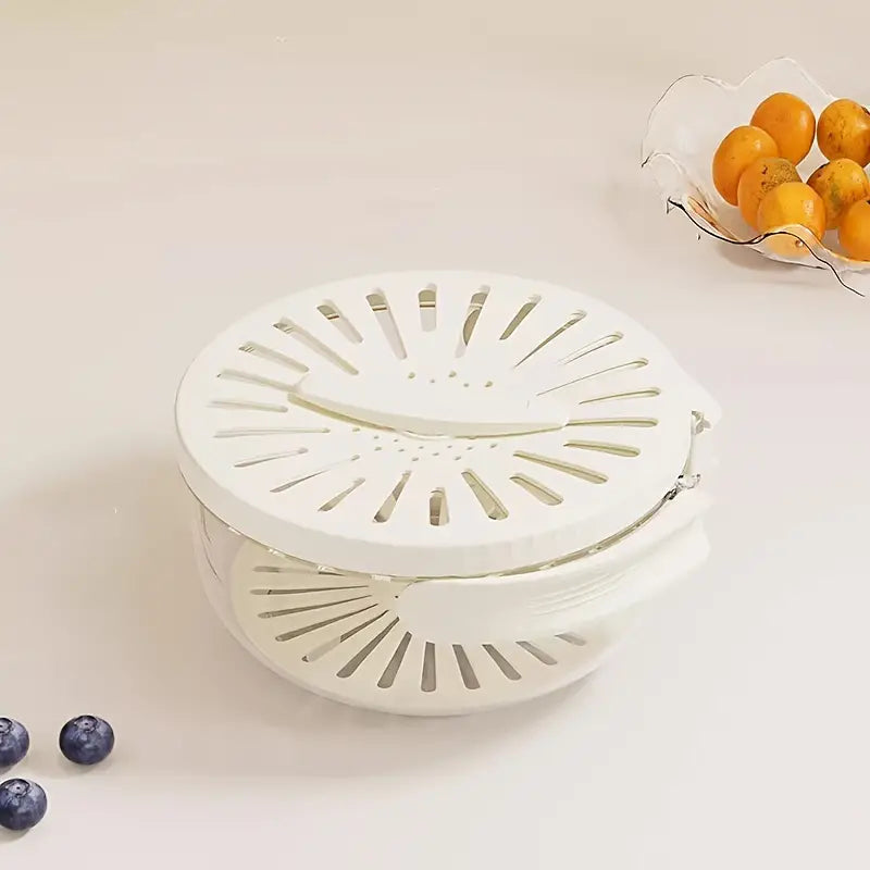 SUENTA Vielseitige 2in1 Abtropfschale Für Obst Gemüse Pasta Weiß