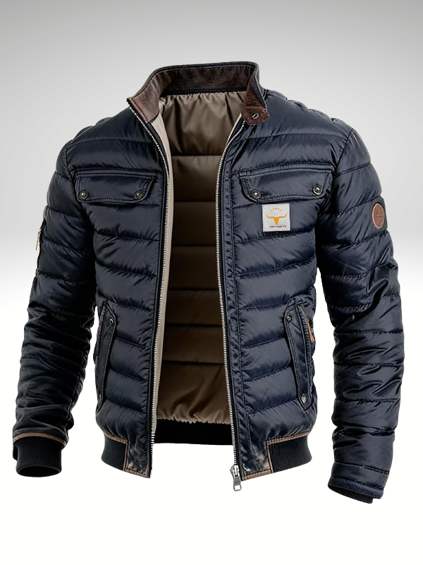 SUENTA Marquise Herren-Steppjacke – Outdoor-Wärme & Stilvolles Design Marineblau