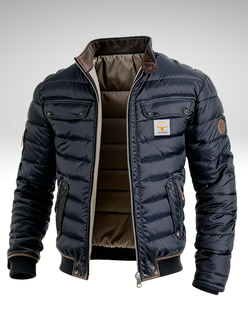 SUENTA Marquise Herren-Steppjacke – Outdoor-Wärme & Stilvolles Design Marineblau