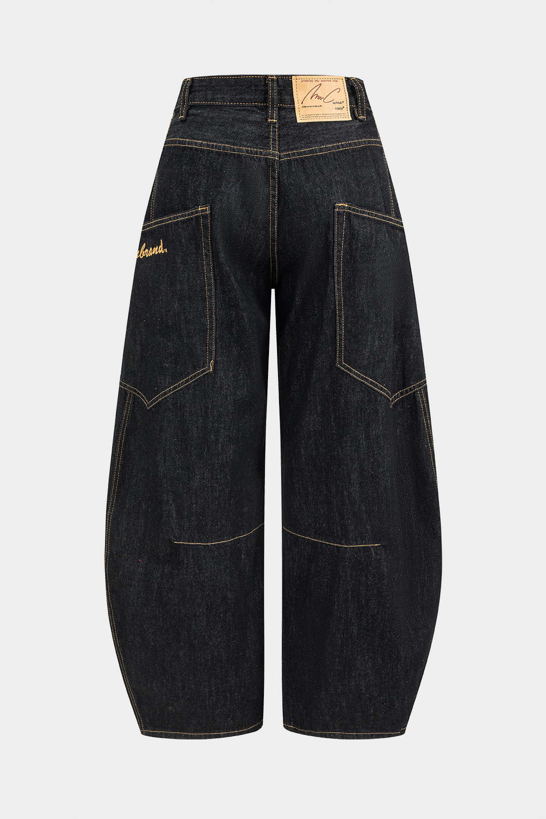 SUENTA Vintage-Jeans Mit Weitem Bein Und Einfarbiger Waschung
