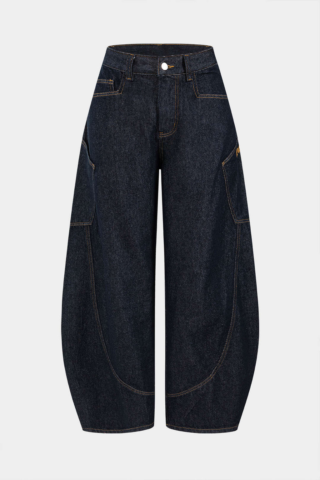 SUENTA Vintage-Jeans Mit Weitem Bein Und Einfarbiger Waschung