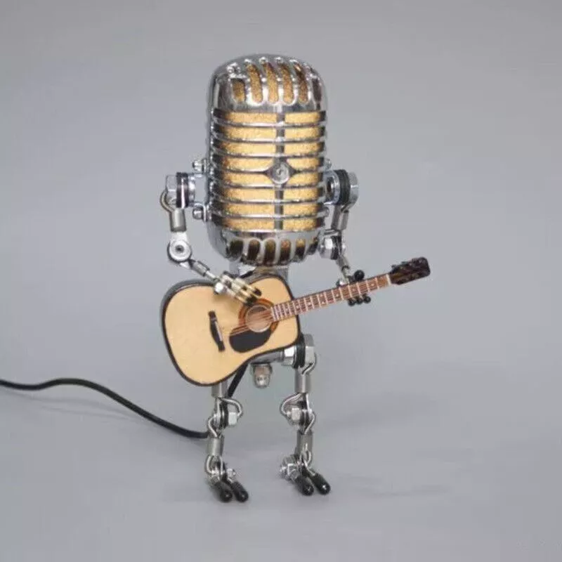 SUENTA Vintage Mikrofon Roboter Lampe Mit Licht Dekor Geschenk
