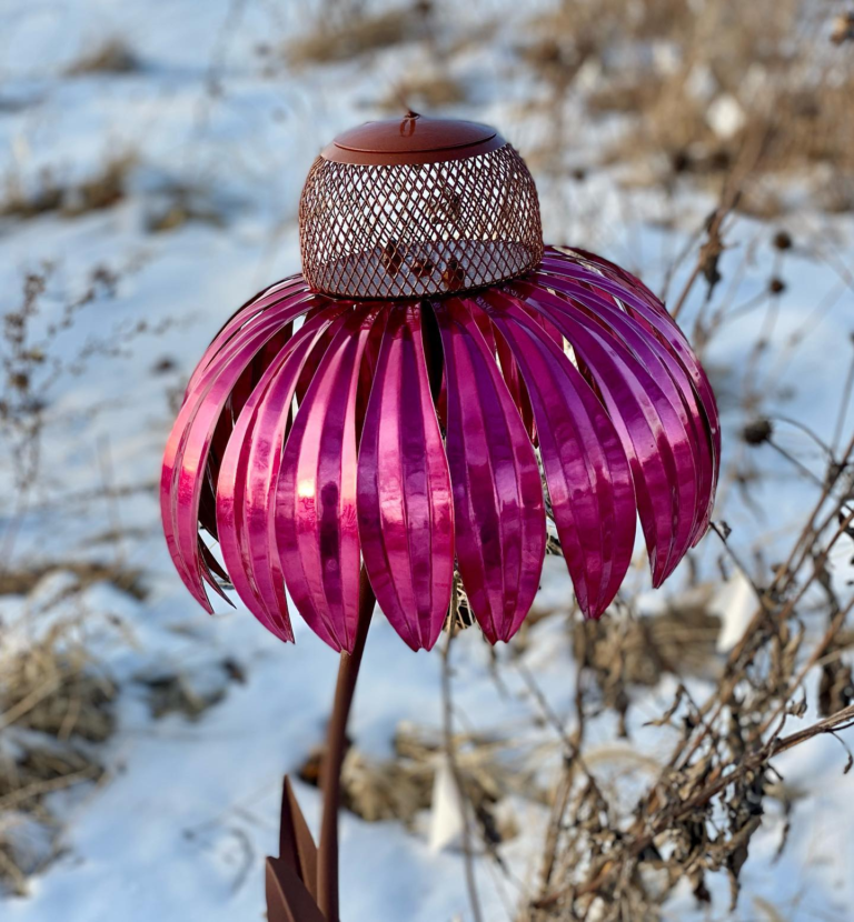 SUENTA Vogelfutter Station Blumen Design Gartendeko Vogelhaus