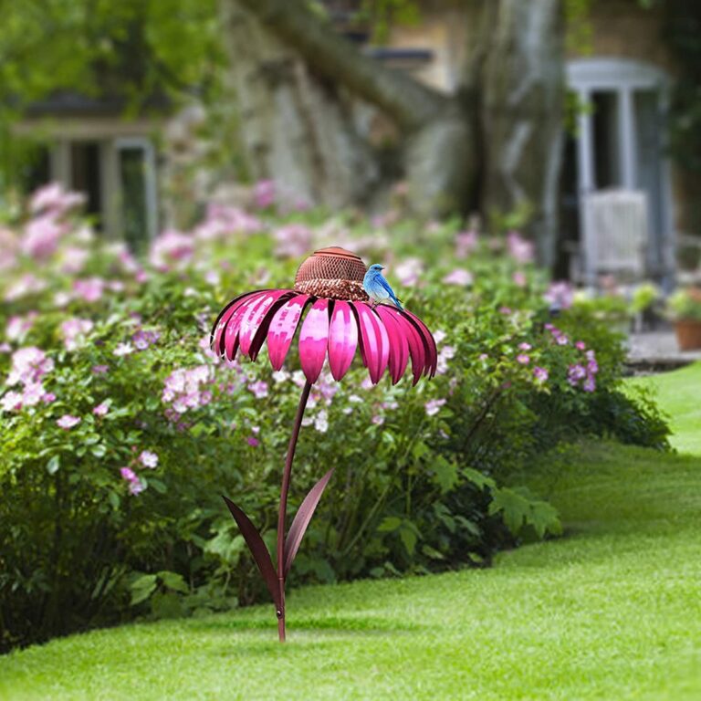 SUENTA Vogelfutter Station Blumen Design Gartendeko Vogelhaus