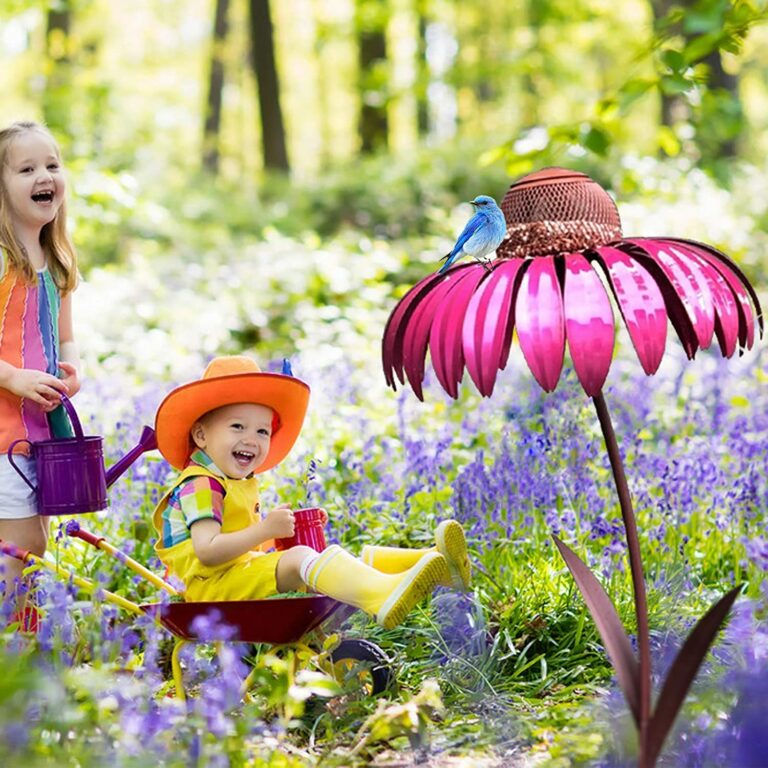 SUENTA Vogelfutter Station Blumen Design Gartendeko Vogelhaus