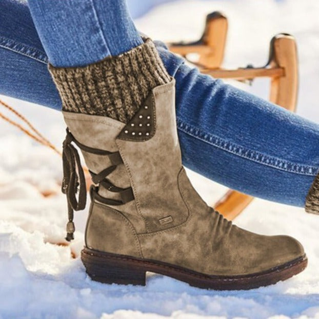 SUENTA Santana Damen Stiefeletten - Komfort mit Leder-Einlegesohle Braun