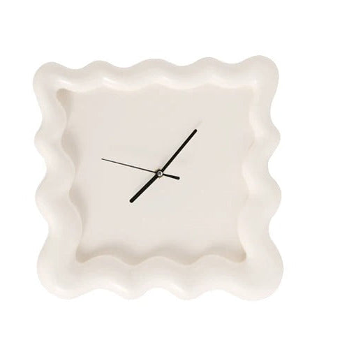 SUENTA Wanduhr ABS Kunststoff 30x30x2,5 Cm Minimalistisches Design Weiß