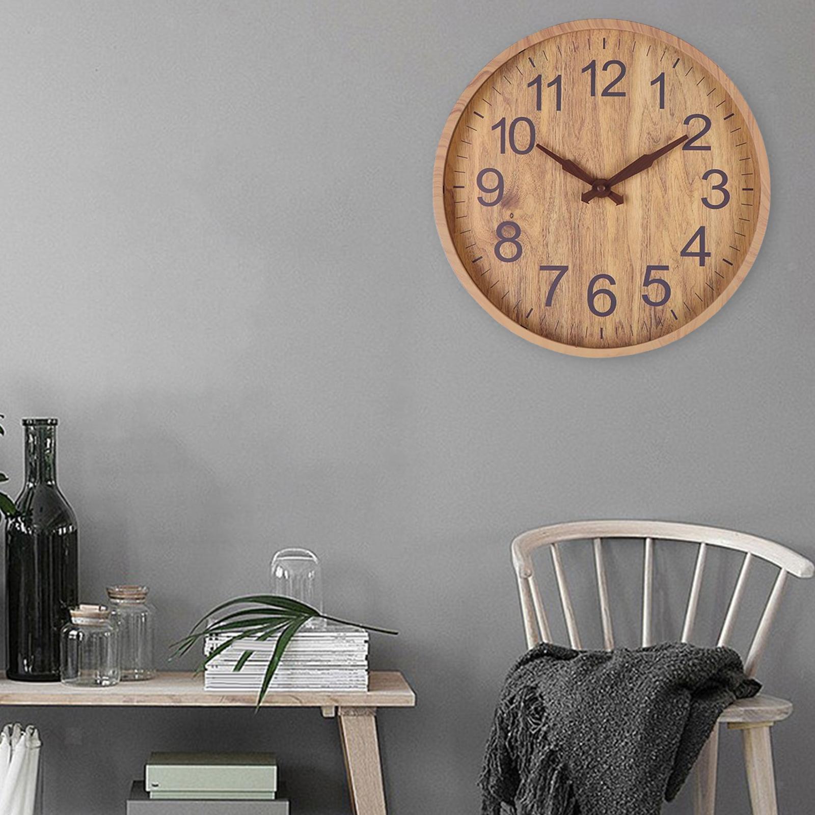 SUENTA Wanduhr ABS Quarz 30 cm Durchmesser Natürliche Eleganz