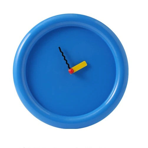 SUENTA Wanduhr Stille Bewegung Kein Ticken Modernes 3D Design Blau
