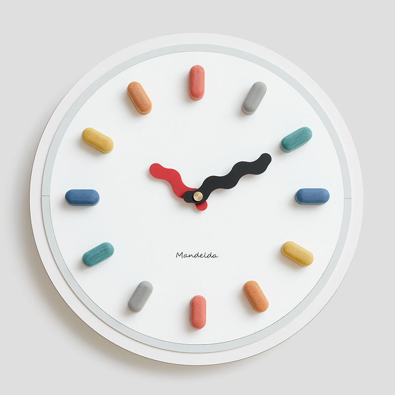 SUENTA Wanduhr Stille Bewegung Minimalistisches 3D-Design Raumdeko Weiß Kein Rahmen