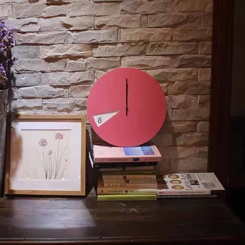 SUENTA Wanduhr Rund Schlank Glatte Oberfläche Minimalistisch