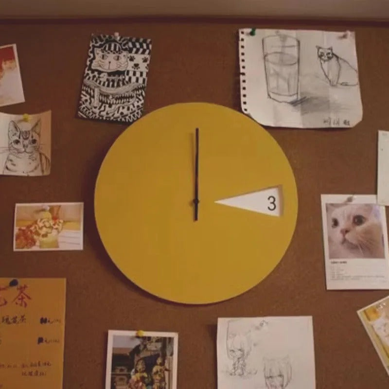 SUENTA Wanduhr Rund Schlank Glatte Oberfläche Minimalistisch
