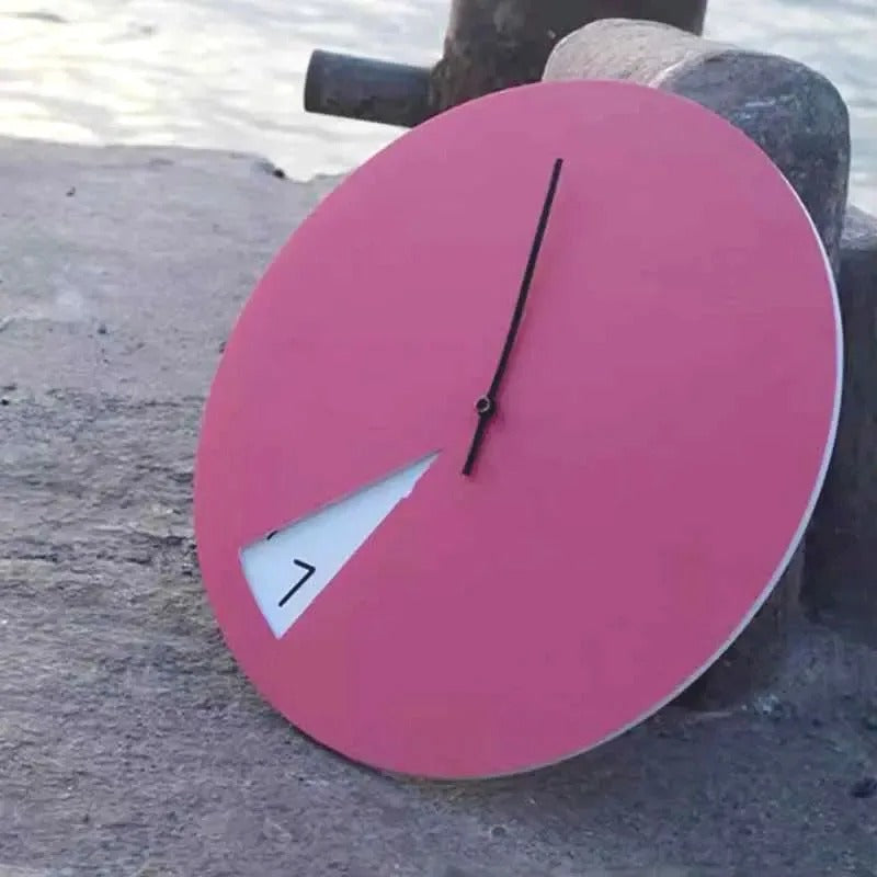 SUENTA Wanduhr Rund Schlank Glatte Oberfläche Minimalistisch