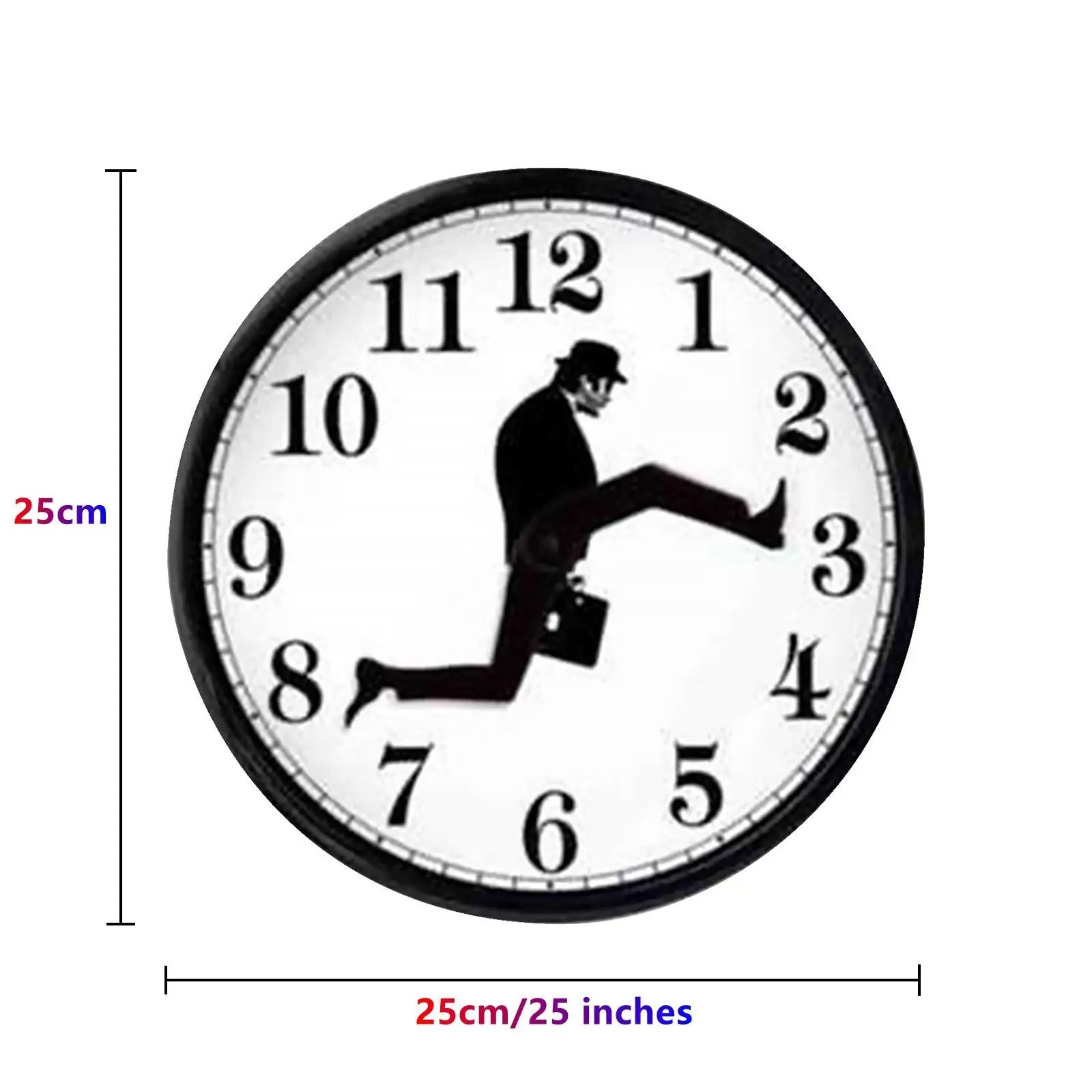SUENTA Wanduhr Silly Walk-Design ABS-Material Originelle Note