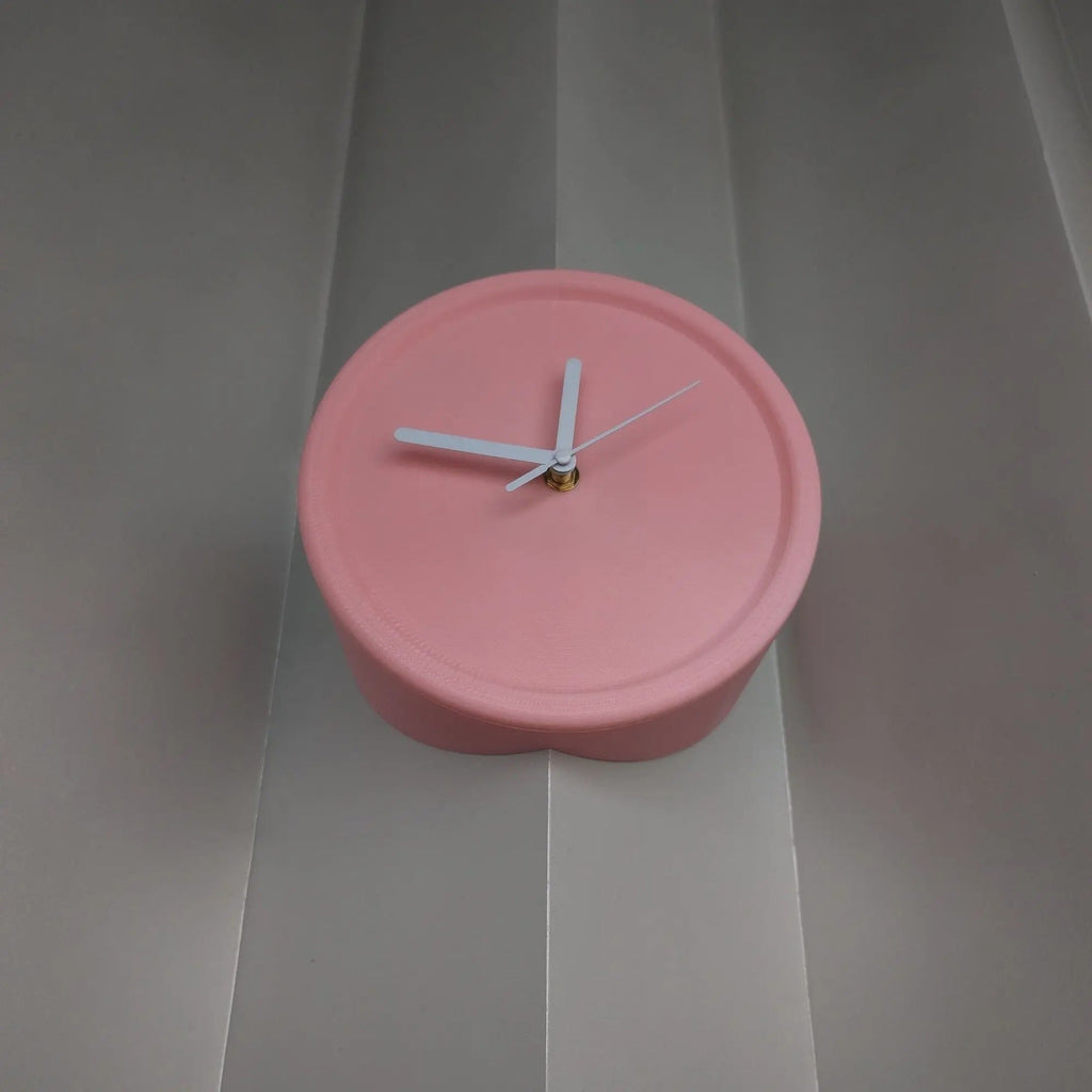 SUENTA Cornetto Wanduhr Wand-Eckuhr Umweltfreundlichem Material Kompakt Rosa Äußere Ecke