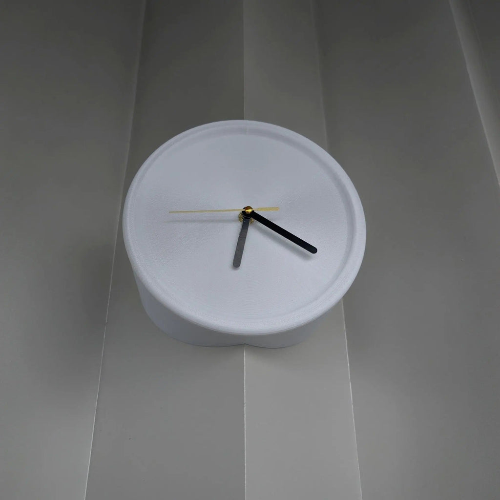SUENTA Cornetto Wanduhr Wand-Eckuhr Umweltfreundlichem Material Kompakt Weiß Äußere Ecke