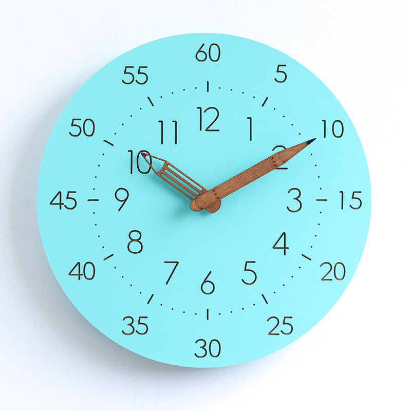 SUENTA Wanddekor-Uhr Geräuschlosen Wanduhr Umweltfreundliche Uhr Blau