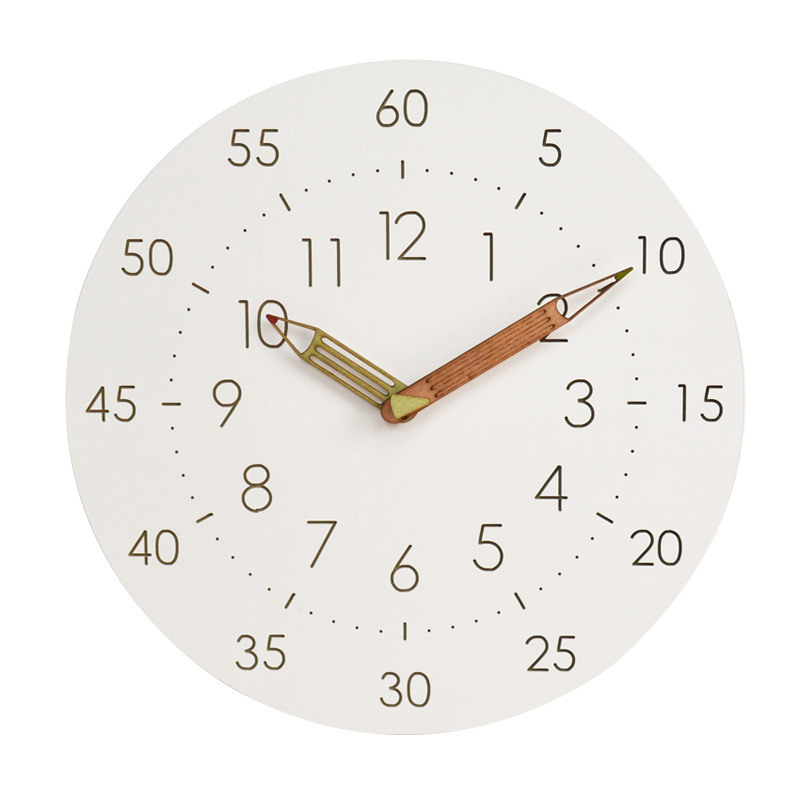 SUENTA Wanddekor-Uhr Geräuschlosen Wanduhr Umweltfreundliche Uhr Weiß