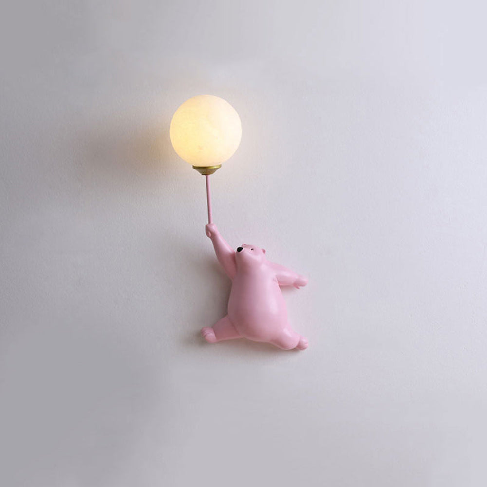 SUENTA Wandlampe Bär Ballon Mit Sanftem Licht Für Kinderzimmer