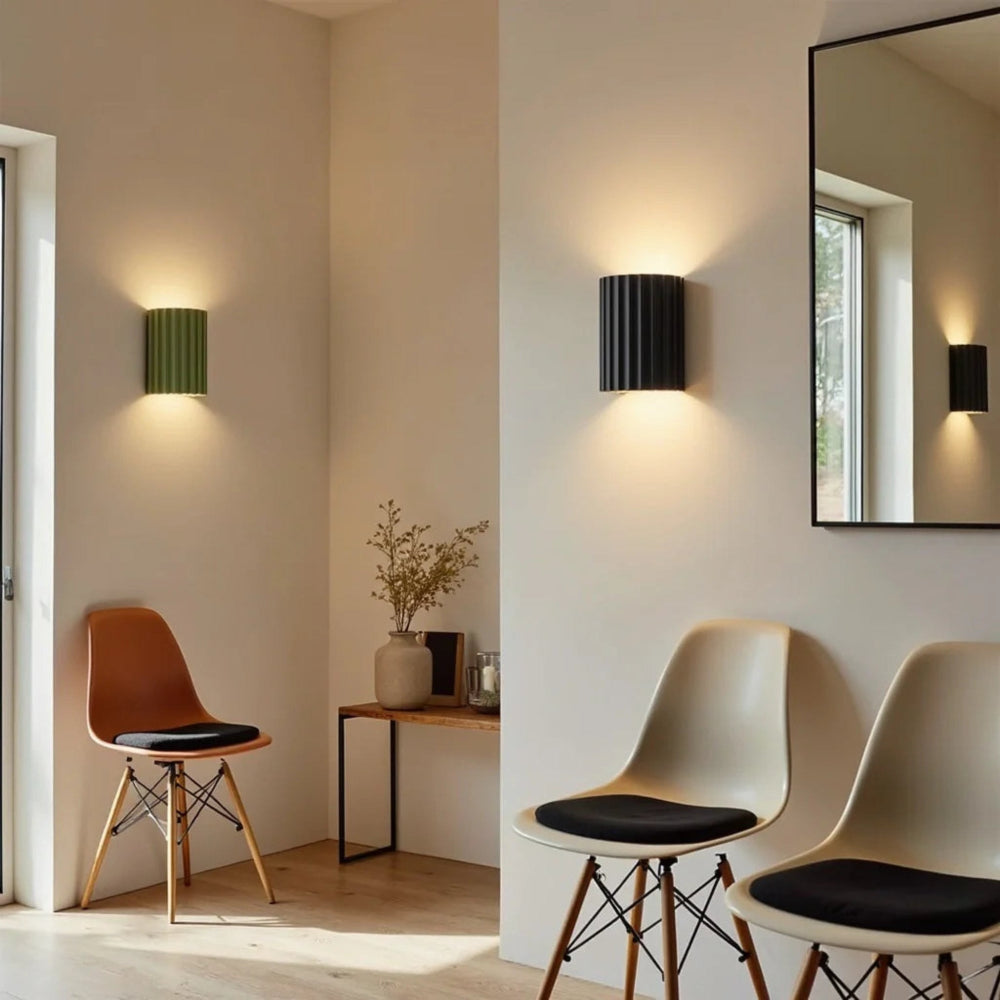 SUENTA Wandleuchte Aluminium Modernes Design Mit Farbakzent