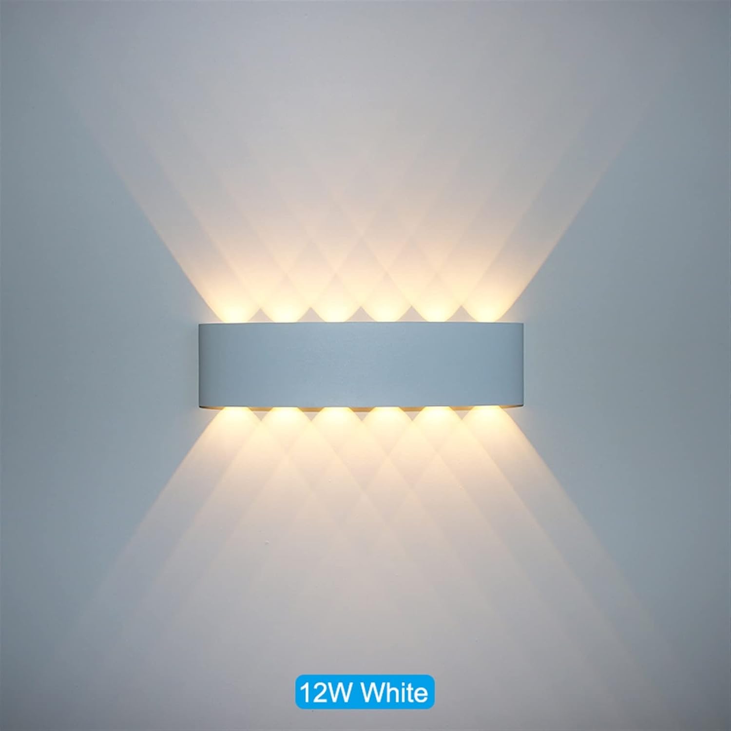 SUENTA Wandleuchte Innen Außen Wetterfest Schlankes Minimaldesign 12W | Weiß