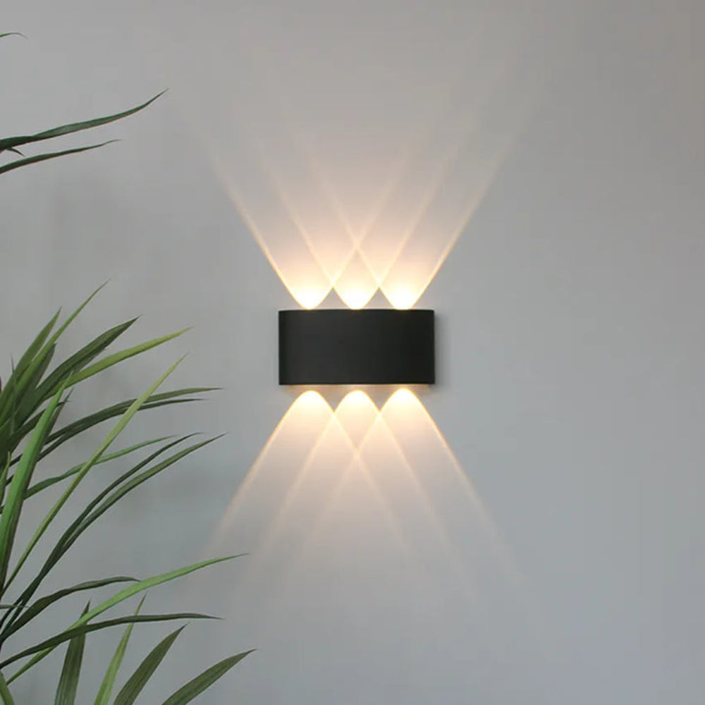 SUENTA Wandleuchte Innen Außen Wetterfest Schlankes Minimaldesign 6W | Schwarz (Nicht Vorrätig)