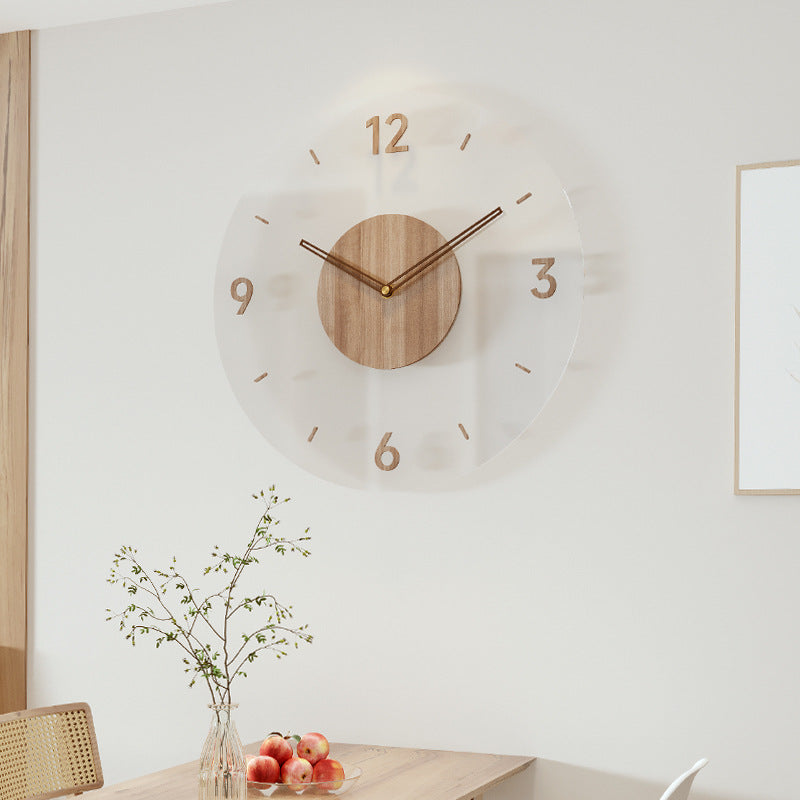 SUENTA Wanduhr Holz Nordisch Design Minimalistisch Lautlos Quarz Design Nr. 3