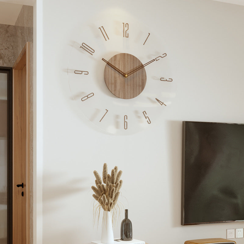 SUENTA Wanduhr Holz Nordisch Design Minimalistisch Lautlos Quarz Design Nr. 4