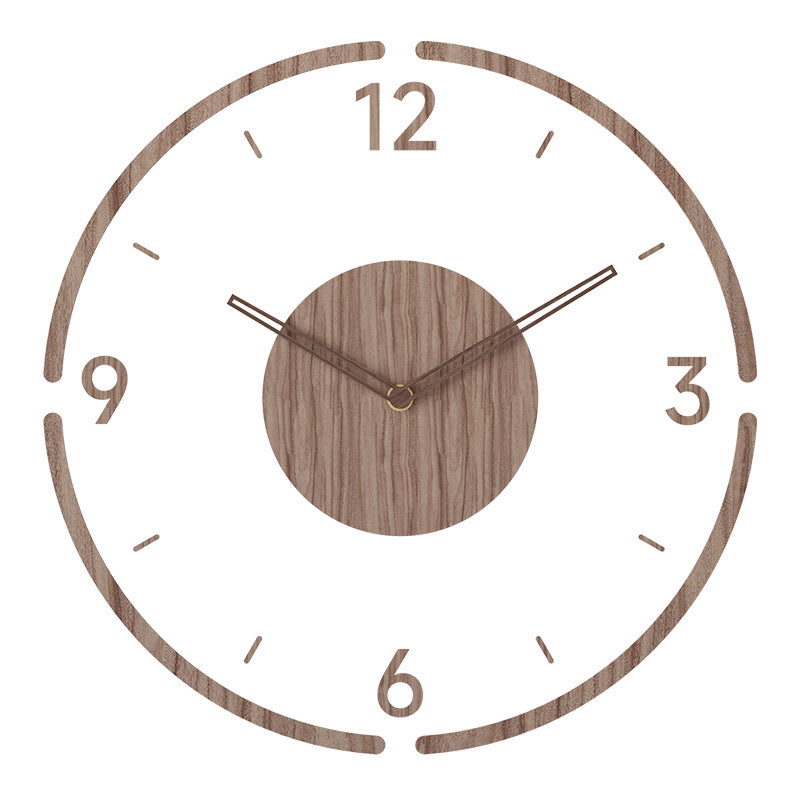 SUENTA Wanduhr Holz Nordisch Design Minimalistisch Lautlos Quarz Design Nr. 1