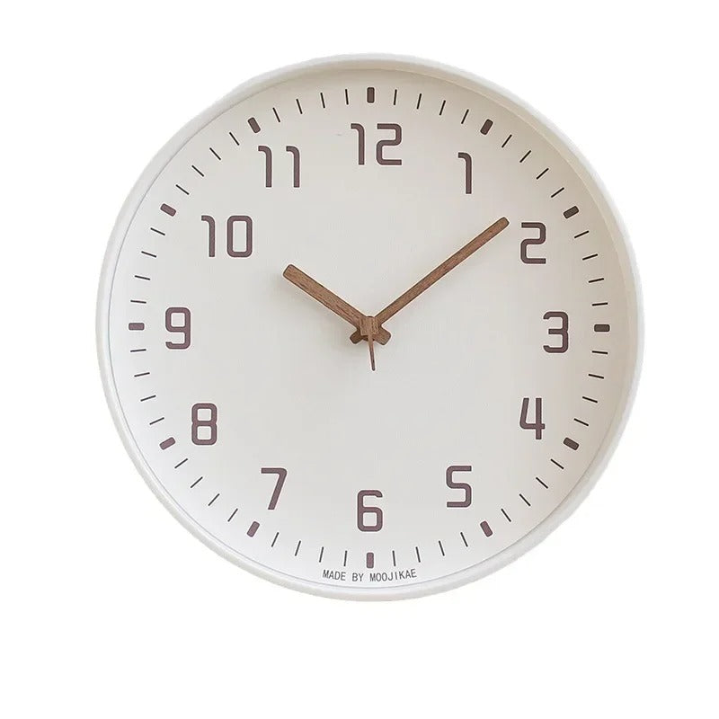 SUENTA Wanduhr Bambus Holz Japanischen Stil Geräuschlose Quarzwerk