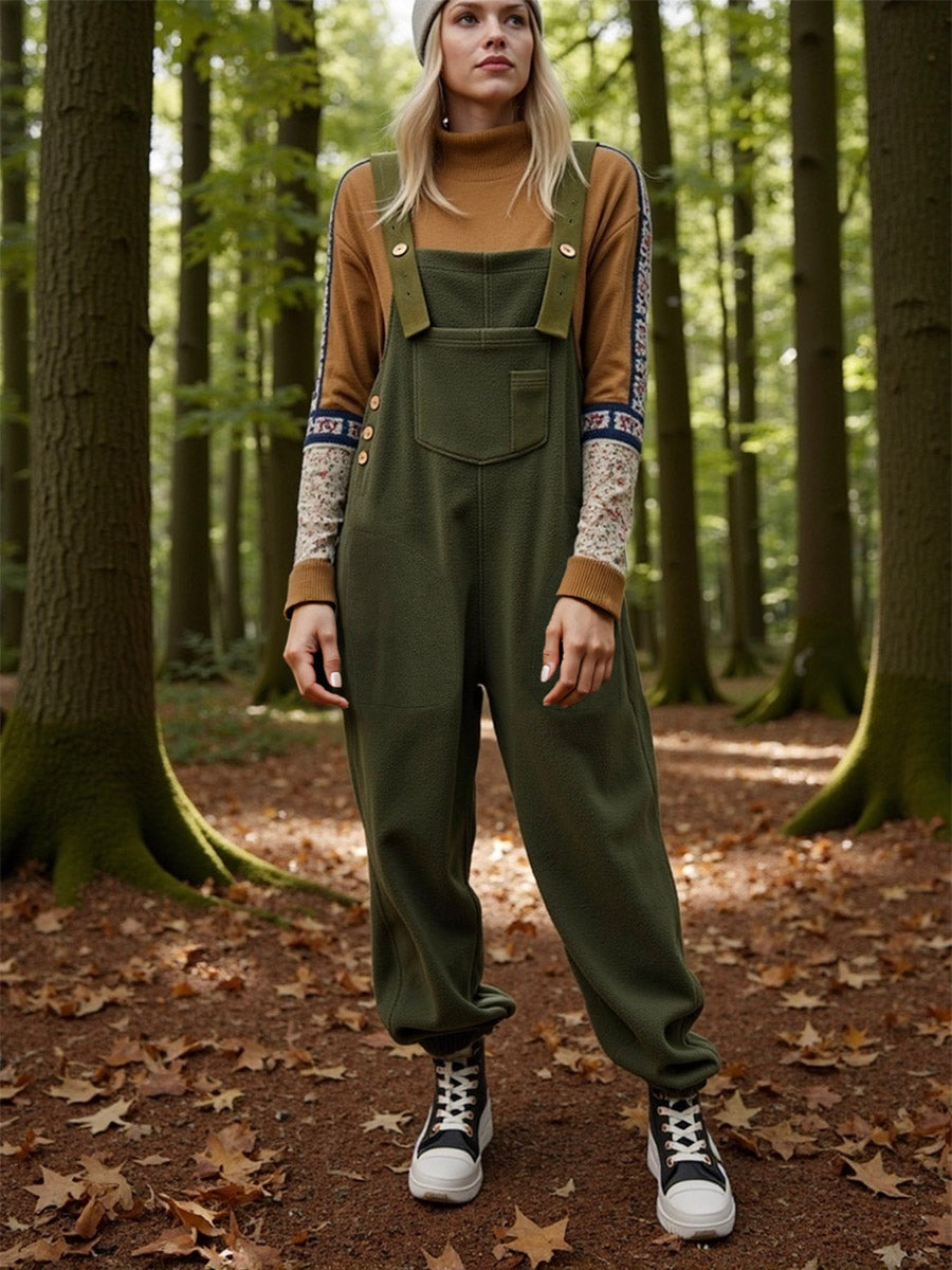 SUENTA Damen Fleece Overall – Weicher Einteiler mit Isolierender Mischung für Kalte Tage