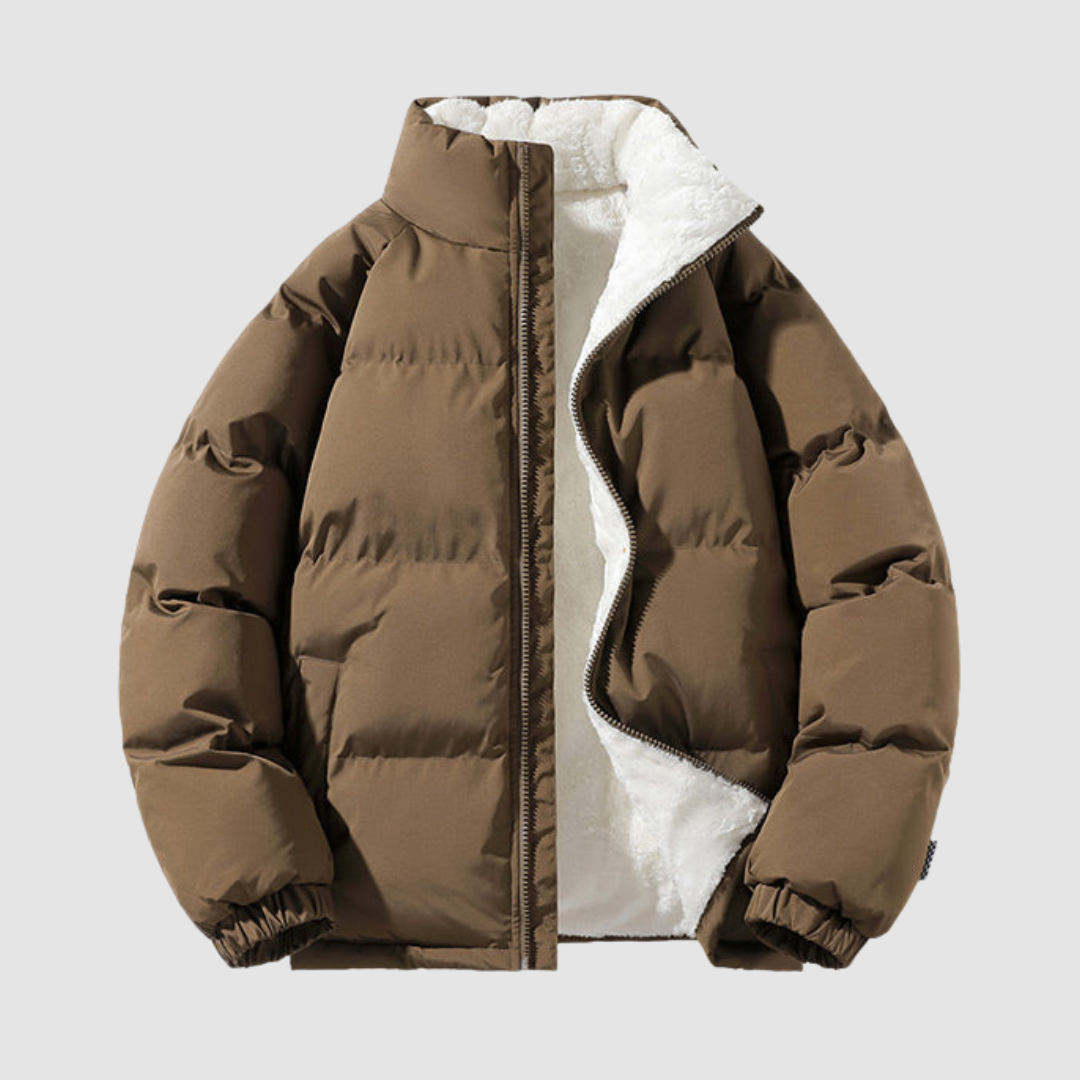 SUENTA Damen Pufferjacke Kapuzenjacke Winter Warm Fleece Gefüttert Polyester