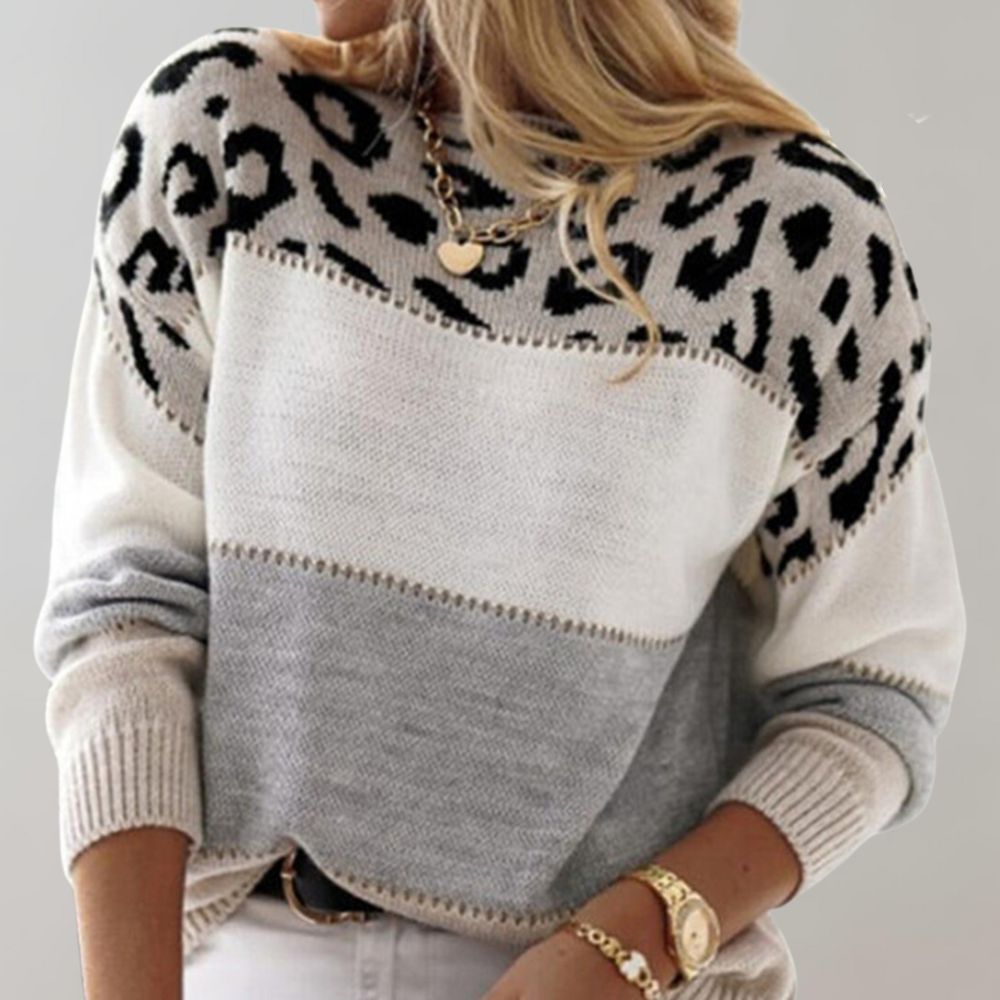 SUENTA Damen Warmer Strickpullover Klassisch Bequem Für Kühle Tage