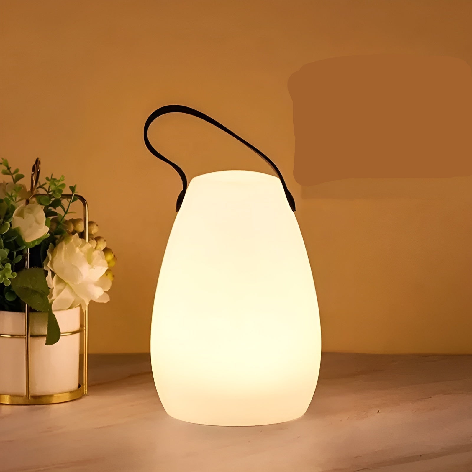 SUENTA Wasserdichte Drahtlose LED Tischlampe Innen Und Außen 16 Farben Einstellbar Oval