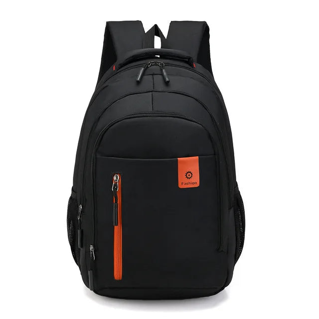 SUENTA Wasserdichter Oxford Rucksack Für Herren Mit Reißverschluss Orange-B