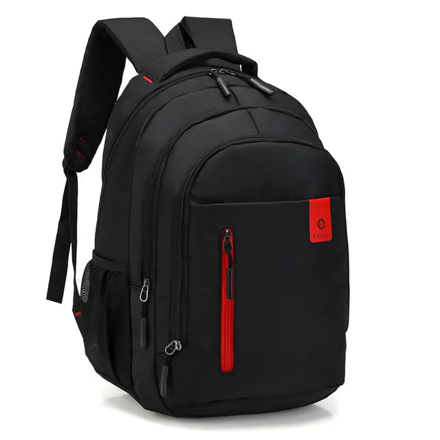 SUENTA Wasserdichter Oxford Rucksack Für Herren Mit Reißverschluss Rot-B