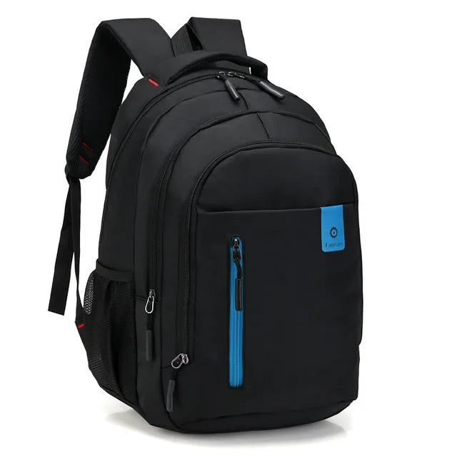 SUENTA Wasserdichter Oxford Rucksack Für Herren Mit Reißverschluss Blau-B